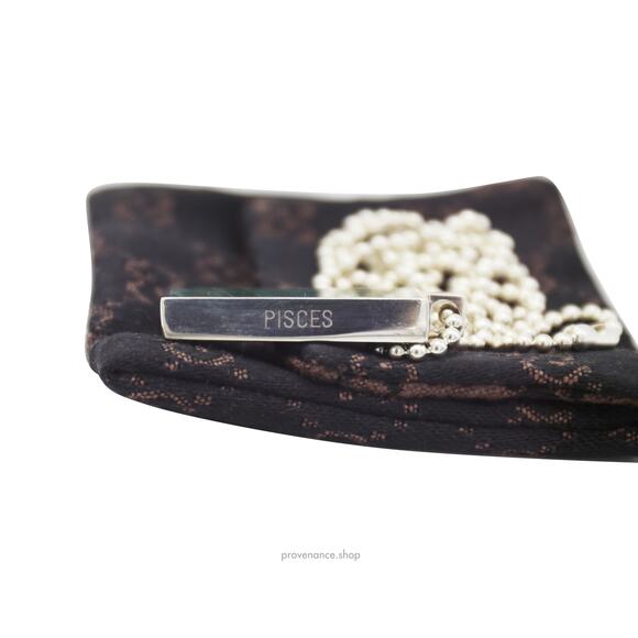 🔴 Gucci Pisces Birthstone Necklace - Malachite & Sterling Silver - Picture 2 of 6